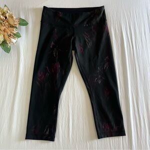Lululemon Wunder Under Crop Midnight Iris Multi / Black Size 8